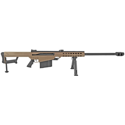 Barrett 82A1 50 BMG Semi-Automatic Rifle with 29-Inch Fluted Barrel in Flat Dark Earth