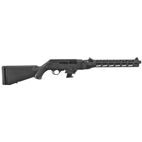Ruger PC Carbine, Semi-automatic Rifle, 9MM, 16.12 Fluted/Threaded Heavy Barrel, Black, Synthetic Stock, M-LOK Handguard, Adjustable Ghost Ring Rear Sight, Protected Blade Front Sight, 10Rd, Takedown 19117