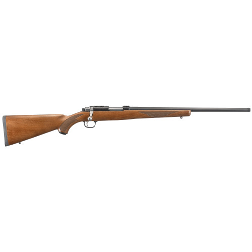 Ruger 77/22 Bolt-Action Rifle with 20-inch Threaded Barrel and Walnut Stock, .22 Hornet, Right Hand