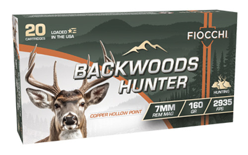 Fiocchi Ammunition Backwoods Hunter 7mm Remington Copper Bullets * 160 Grain, 20 Rounds per Box Fiocchi Ammunition Backwoods Hunter 7mm Remington Copper Bullets * 160 Grain, 20 Rounds per Box