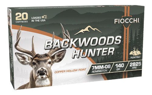 Fiocchi Ammunition Backwoods Hunter 7mm-08 140-Grain Copper Hunting Rounds Fiocchi Ammunition Backwoods Hunter 7mm-08 140-Grain Copper Hunting Rounds