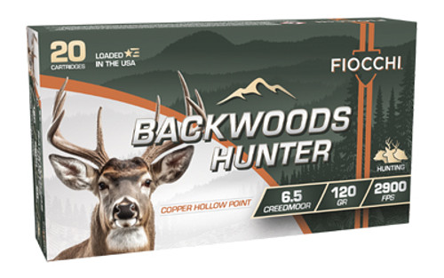 Fiocchi Ammunition Backwoods Hunter 6.5 Creedmoor 120-Grain Copper Bullets (20 Rounds per Box) Fiocchi Ammunition Backwoods Hunter 6.5 Creedmoor 120-Grain Copper Bullets (20 Rounds per Box)