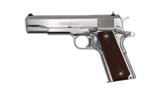 Colt Government 45 ACP Semi-Auto Pistol with Polished Stainless Steel Finish