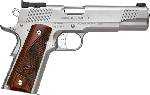 Kimber Stainless Target II 45 ACP Semi-Auto Pistol with 7-Round Magazine and Fiber Optic Sights