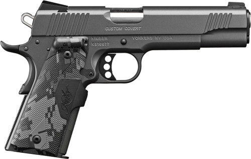 Kimber Custom Covert 45 ACP Semi-Auto Pistol with Charcoal Gray KimPro II Finish and Urban Camo Grips