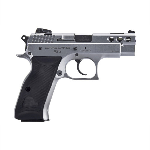 SAR Firearms P8S Compact 9mm Stainless Semi-Auto Pistol with 17+1 Capacity
