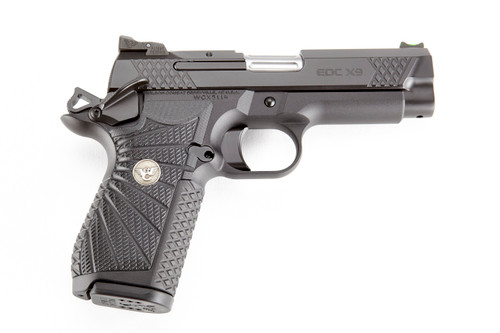 Wilson Combat EDC X9 9mm Semi-Auto Pistol with Black DLC Finish and Black G10 Starburst Grips Wilson Combat EDC X9 9mm Semi-Auto Pistol with Black DLC Finish and Black G10 Starburst Grips