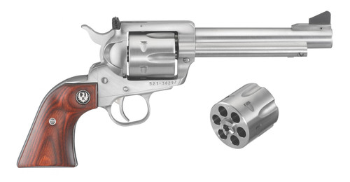 Ruger Blackhawk Flattop Revolver 357 Magnum / 9mm with Stainless Steel Finish and Adjustable Sights