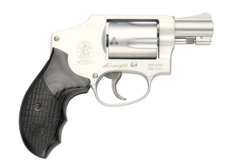 Smith & Wesson 642 Deluxe Revolver 38 Special with Matte Silver Finish and Black Croc Textured Grips