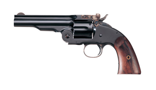 Taylor's & Company Schofield .38 Special Revolver with Blued Finish and Walnut Steel Frame