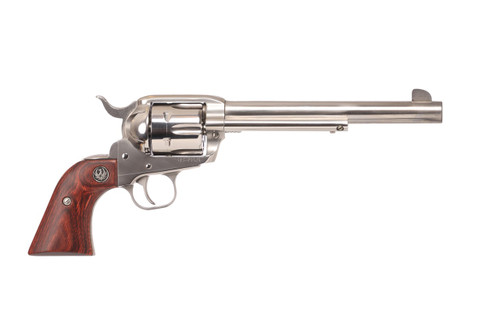 Ruger Vaquero .357 Magnum Revolver with High-Gloss Stainless Steel Finish and 6-Round Capacity