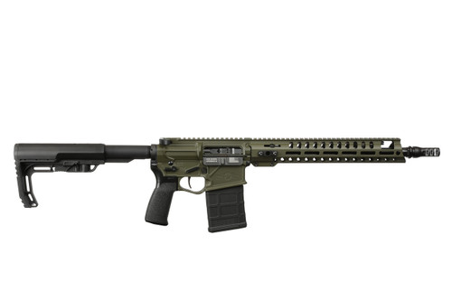 POF USA Rogue DI 308 Win Rifle with 13.75-inch Olive Drab Green Finish and Collapsible Stock
