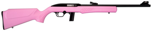 Rossi RS22 .22 LR Semi-Auto Rifle with Pink Synthetic Stock and Fiber Optic Sights