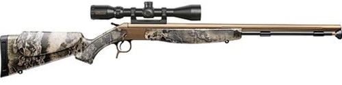 CVA Crossfire .50 Caliber Muzzleloader with Burnt Bronze Cerakote Finish and Realtree Camo Stock