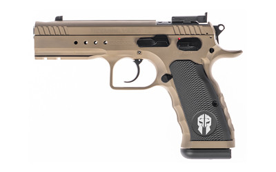 Tanfoglio Hexagon Tactical 9mm Semi-Automatic Pistol with Integral Compensator - Flat Dark Earth, Part Number TF-HEXT-10