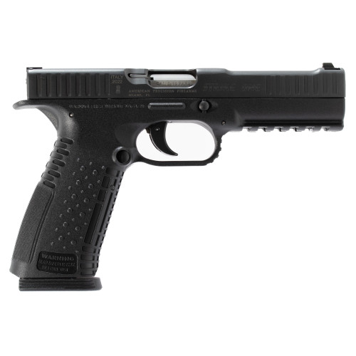 American Precision Firearms Strike One 9mm Semi-Automatic Pistol, 5-inch Barrel, 10-Round Capacity, Black Polymer Frame
