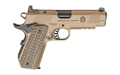 Springfield Tactical Response Pistol 1911 9MM with AOS * 4.25 Inch Barrel, Coyote Brown