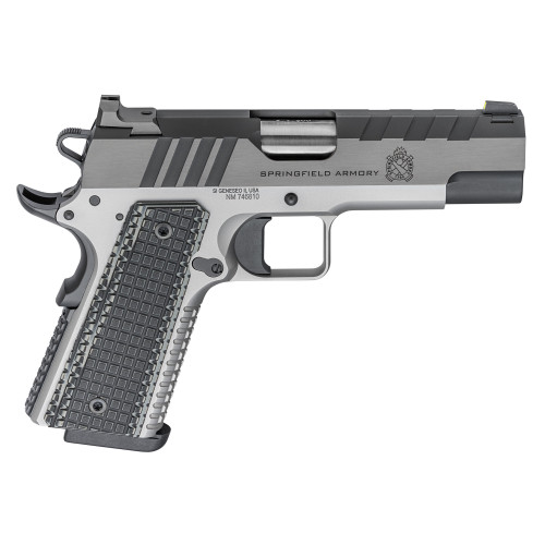 Springfield Emissary 1911 9mm Pistol with 4.25-Inch Barrel and Stainless Steel Finish