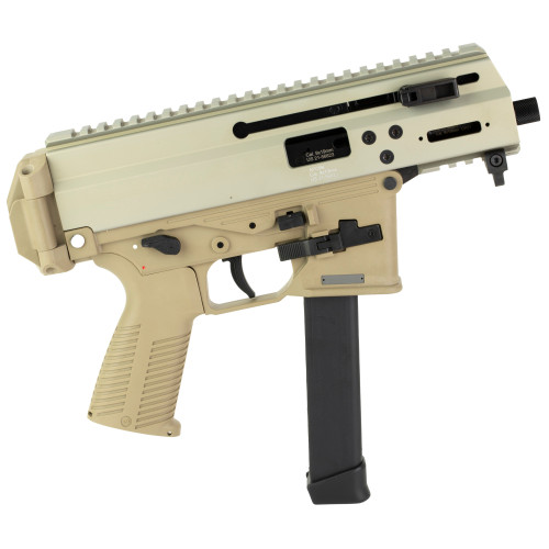 B&T USA APC9K PRO 9mm Submachine Gun with 4.3-Inch Threaded Barrel, 33-Round Magazine, Tan Polymer Frame