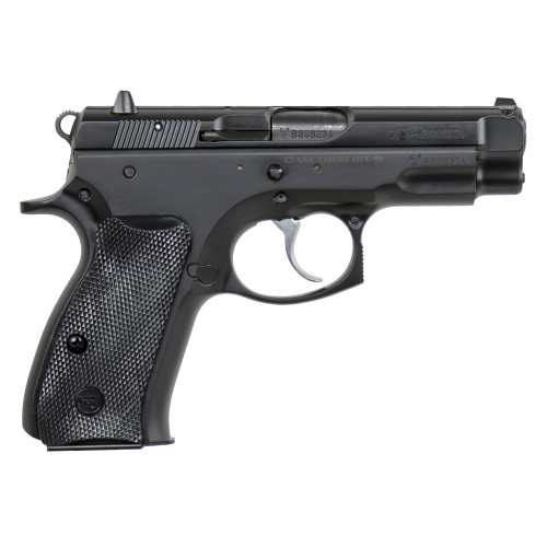 CZ 75 Compact 9mm Pistol with 3.7-inch Barrel, Manual Safety, Black Steel Finish