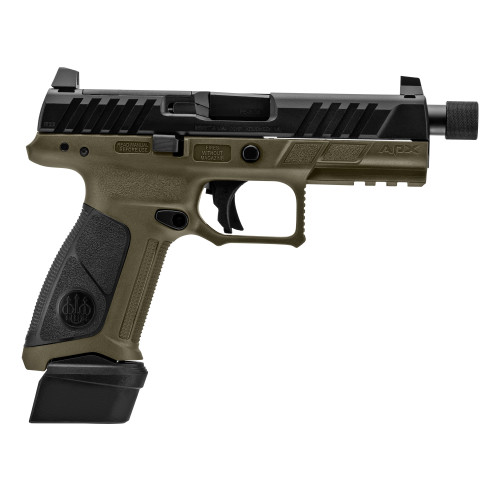 Beretta APX A1 Tactical 9mm Pistol with 4.8-inch Threaded Barrel and 21-Round Magazines Beretta APX A1 Tactical 9mm Pistol with 4.8-inch Threaded Barrel and 21-Round Magazines