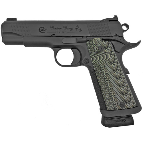 Colt's Manufacturing Custom Carry 1911 9mm Pistol with 4.25-inch Barrel and Fixed Night Sights