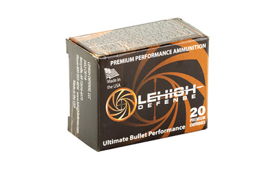 Lehigh Defense Xtreme Defense 9mm 90-Grain Fluid Transfer Monolithic Ammunition, 20 Rounds per Box