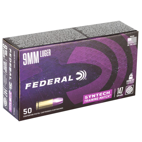 Federal American Eagle 9mm 147-Grain Training Match Total Synthetic Jacket Ammunition (50 Rounds per Box) Federal American Eagle 9mm 147-Grain Training Match Total Synthetic Jacket Ammunition (50 Rounds per Box)