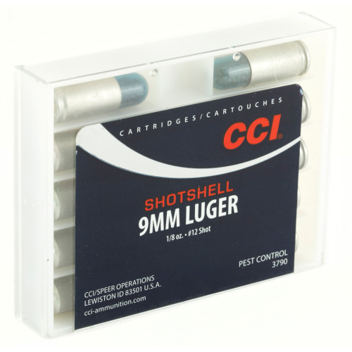 CCI Ammunition 3790 9mm Shotshell - 53 Grain, 10 Rounds per Box CCI Ammunition 3790 9mm Shotshell - 53 Grain, 10 Rounds per Box