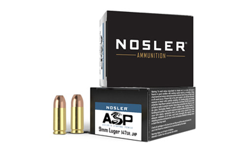 Nosler Assured Stopping Power 9mm 147-Grain Hollow Point Ammunition (20/400 Count) Nosler Assured Stopping Power 9mm 147-Grain Hollow Point Ammunition (20/400 Count)