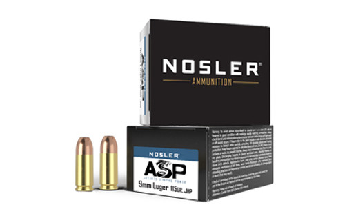 Nosler Assured Stopping Power 9mm 115 Grain Hollow Point Ammunition - 20 Rounds Nosler Assured Stopping Power 9mm 115 Grain Hollow Point Ammunition - 20 Rounds