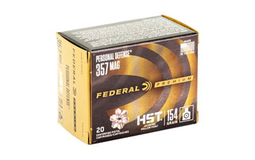 Federal Personal Defense 357 Magnum 154-Grain HST Hollow Point Ammunition Federal Personal Defense 357 Magnum 154-Grain HST Hollow Point Ammunition