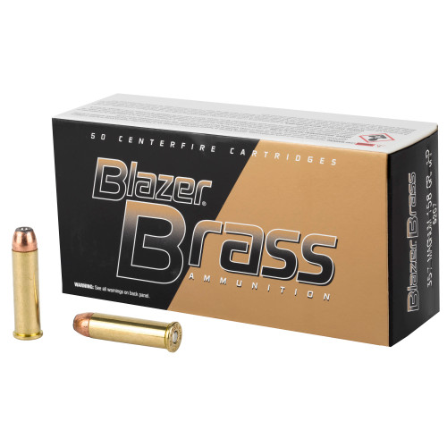 Blazer Ammunition 5207 .357 Magnum 158-Grain Hollow Point Brass Cartridges (50/Box, 1000/Case)