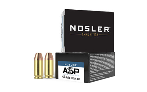 Nosler Assured Stopping Power 45 ACP 185 Grain Hollow Point Ammunition (20 Rounds) Nosler Assured Stopping Power 45 ACP 185 Grain Hollow Point Ammunition (20 Rounds)