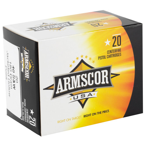 Armscor 40 S&W 180-Grain Hollow Point Ammunition - 20 Rounds per Box, 500 per Case