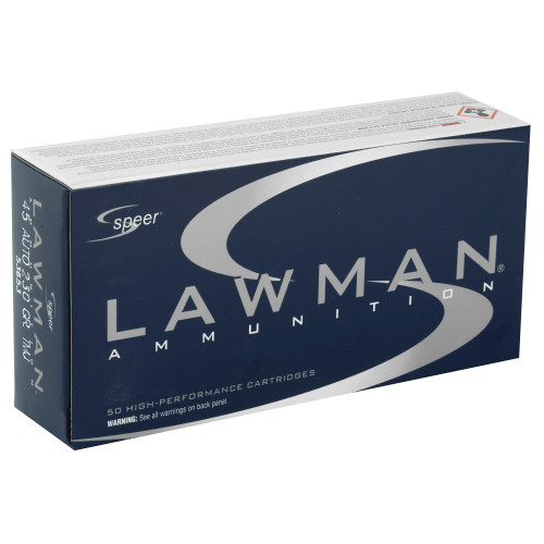 Speer Ammunition Lawman 45 ACP 230-Grain Total Metal Jacket Ammo - 50 Rounds per Box Speer Ammunition Lawman 45 ACP 230-Grain Total Metal Jacket Ammo - 50 Rounds per Box