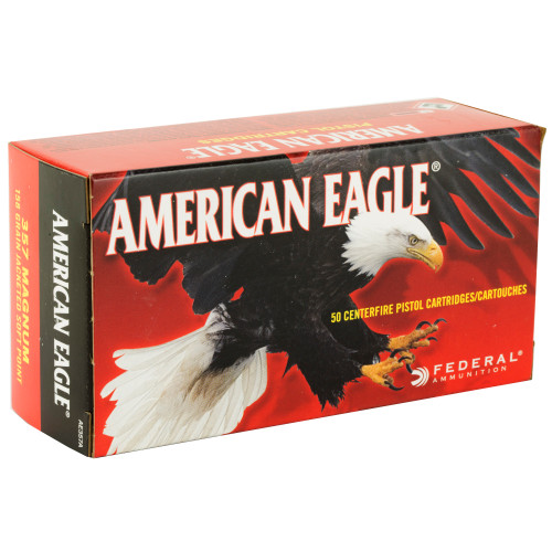 Federal American Eagle .357 Magnum 158 Grain Jacketed Soft Point Ammunition - 50 Rounds Federal American Eagle .357 Magnum 158 Grain Jacketed Soft Point Ammunition - 50 Rounds