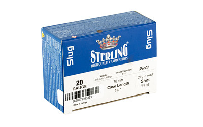 Sterling Big Game Series 20 Gauge Slug Shots - 7/8 oz, 10 Rounds per Box
