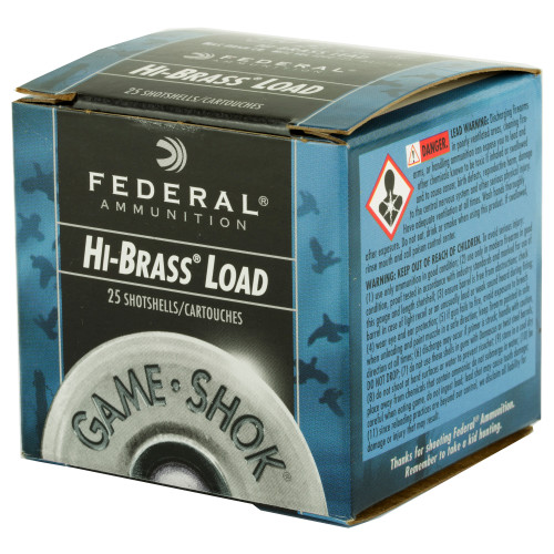 Federal GameShok Upland Hi-Brass 410 Gauge Shotshells - 1/2 oz #7.5, 25 Rounds per Box