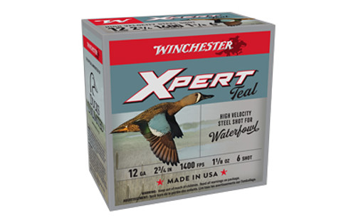 Winchester Ammunition XPERT Steel 12 Gauge 2-3/4 Inch, 1-1/8 Oz #6 Steel Shot * Reliable Waterfowl Hunting Ammo