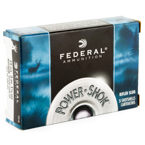 Federal PowerShok 12 Gauge 3-Inch Rifled Slug * Reliable Hunting Ammunition