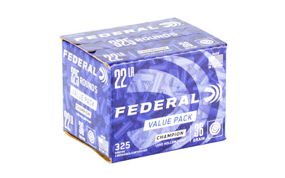 Federal 22LR 36 Grain Lead Hollow Point Ammunition - 325 Rounds