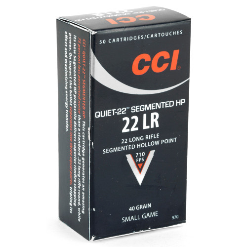 CCI Ammunition Hunting .22 LR 40 Grain Hollow Point, 50 Rounds per Box CCI Ammunition Hunting .22 LR 40 Grain Hollow Point, 50 Rounds per Box