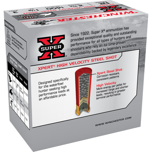 Winchester Ammunition Xpert Steel 12 Gauge #3 Steel Shot, 1 1/8 oz, 25 Rounds