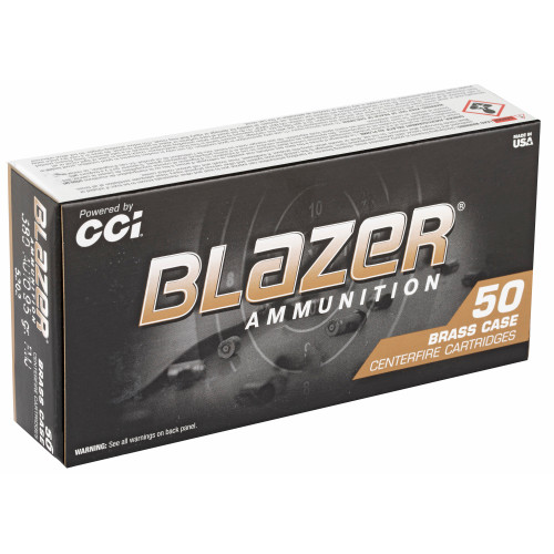 Blazer Ammunition BLAZER BRASS 380 ACP 95-Grain FMJ, 50 Rounds per Box