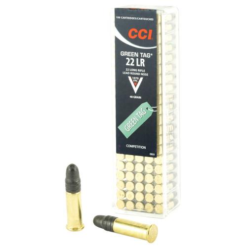 CCI Ammunition Competition 22LR Lead Round Nose - 40 Grain, 100 Rounds per Box