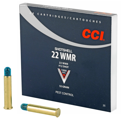 CCI Ammunition 22 WMR Shotshell * 52 Grain, 20 Rounds per Box