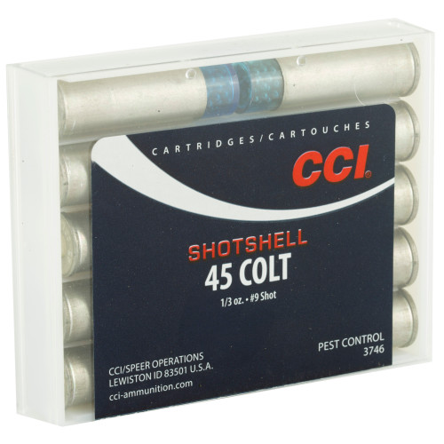 CCI Ammunition 45 Long Colt #9 Shotshell * 150 Grain, 10 Rounds per Box CCI Ammunition 45 Long Colt #9 Shotshell * 150 Grain, 10 Rounds per Box