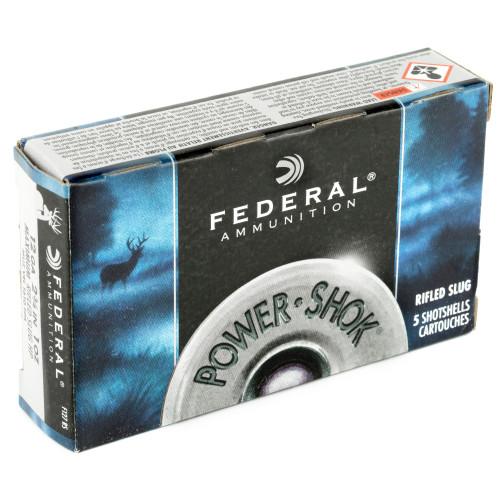 Federal PowerShok 12 Gauge 2.75-inch Rifled Slugs - 1 oz. for Hunting and Target Shooting