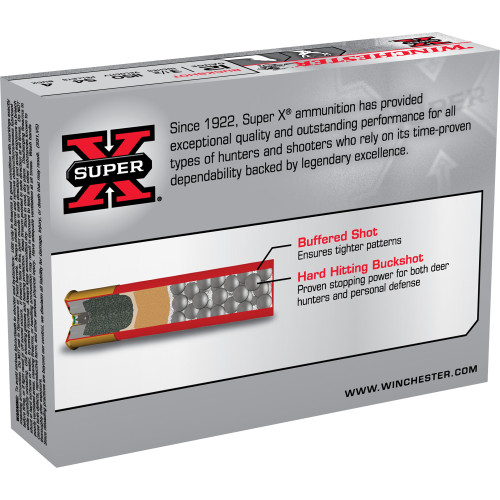 Winchester Ammunition Super-X 12 Gauge 3.5 Inch 4 Buckshot - 5 Rounds per Box